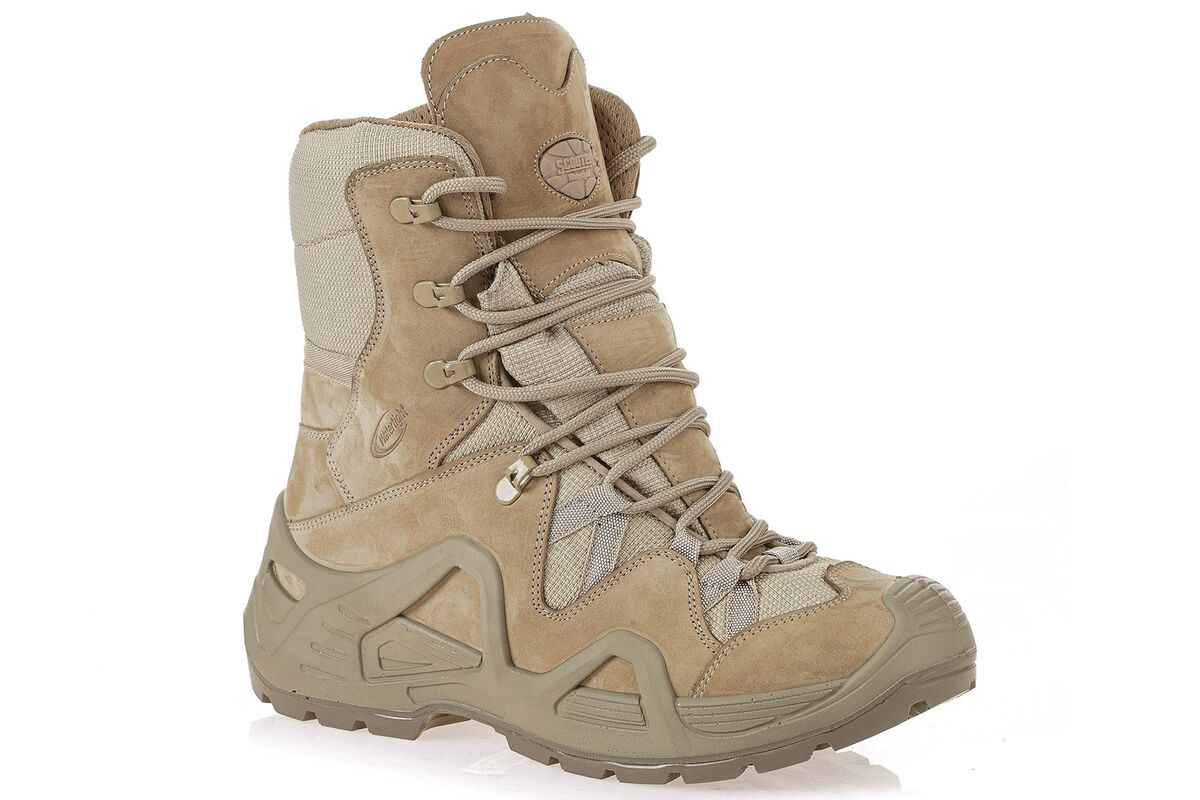 Бежевые кожаные мужские непромокаемые тактические ботинки P1490NBJ