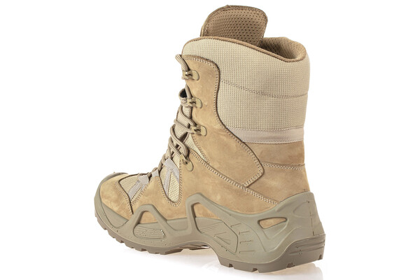 Бежевые кожаные мужские непромокаемые тактические ботинки P1490NBJ - Thumbnail