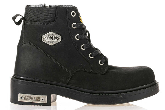 Scooter - Black Leather Men's Boots M5121CS