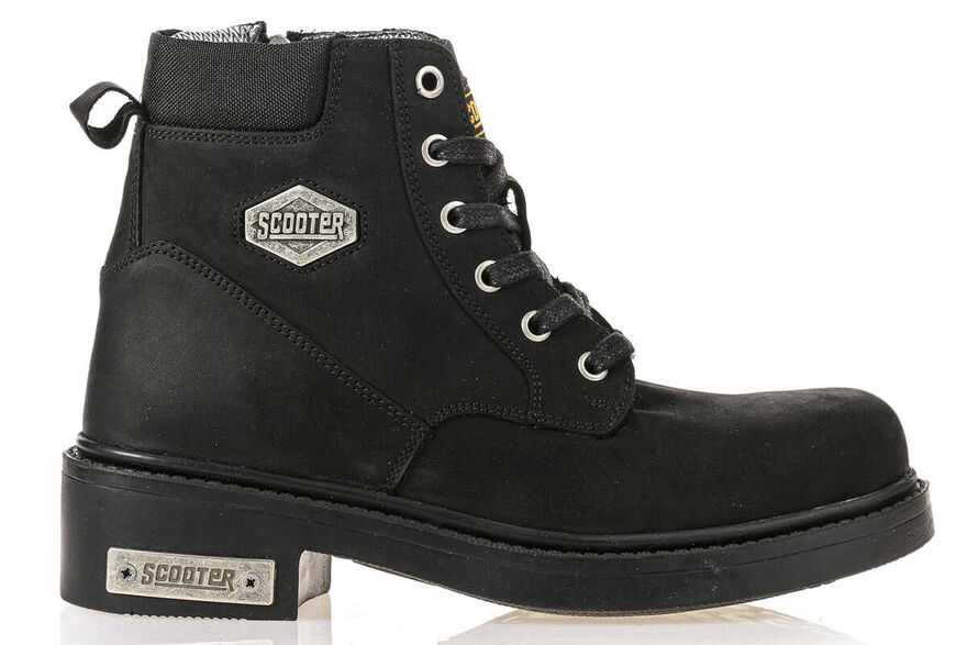 Black Leather Men's Boots M5121CS