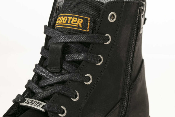Black Leather Men's Boots M5121CS - Thumbnail
