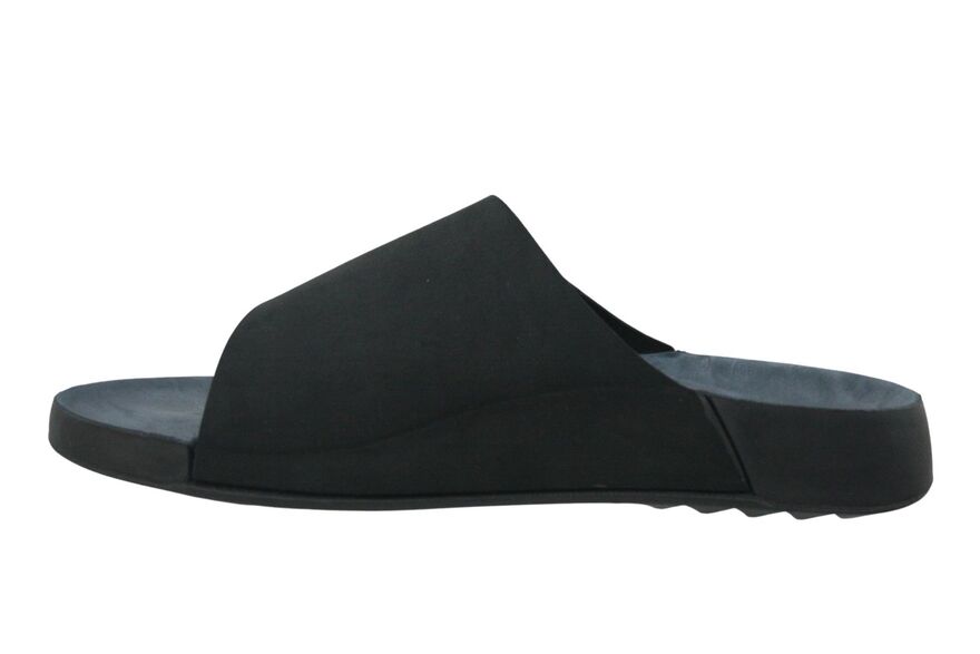 Black Leather Men's Daily Anatomic Slippers M7010NS
