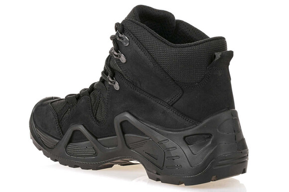 Черные кожаные мужские непромокаемые тактические ботинки P1492NS - Thumbnail