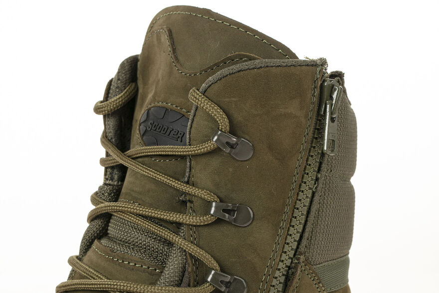 Khaki Leather Men's Tactical Boots P1491NH