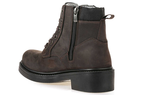 Кожаные темно-коричневые ботинки Скутер G5121CKO - Thumbnail