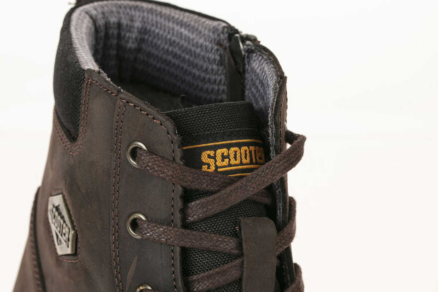 Кожаные темно-коричневые ботинки Скутер G5121CKO
