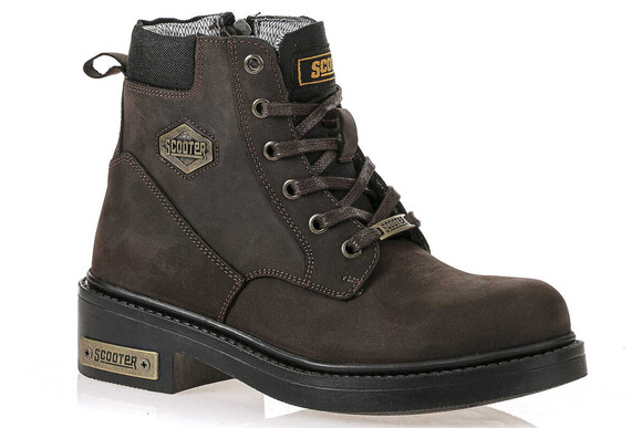 Leather Darkbrown Boots G5121CKO - Thumbnail