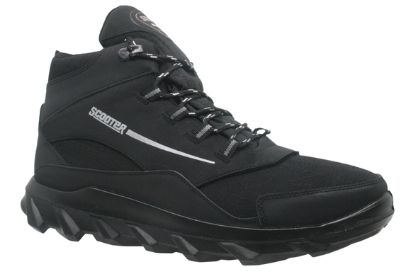 Мужские водонепроницаемые черно-серые ботинки Скутер M7210TSG - Thumbnail