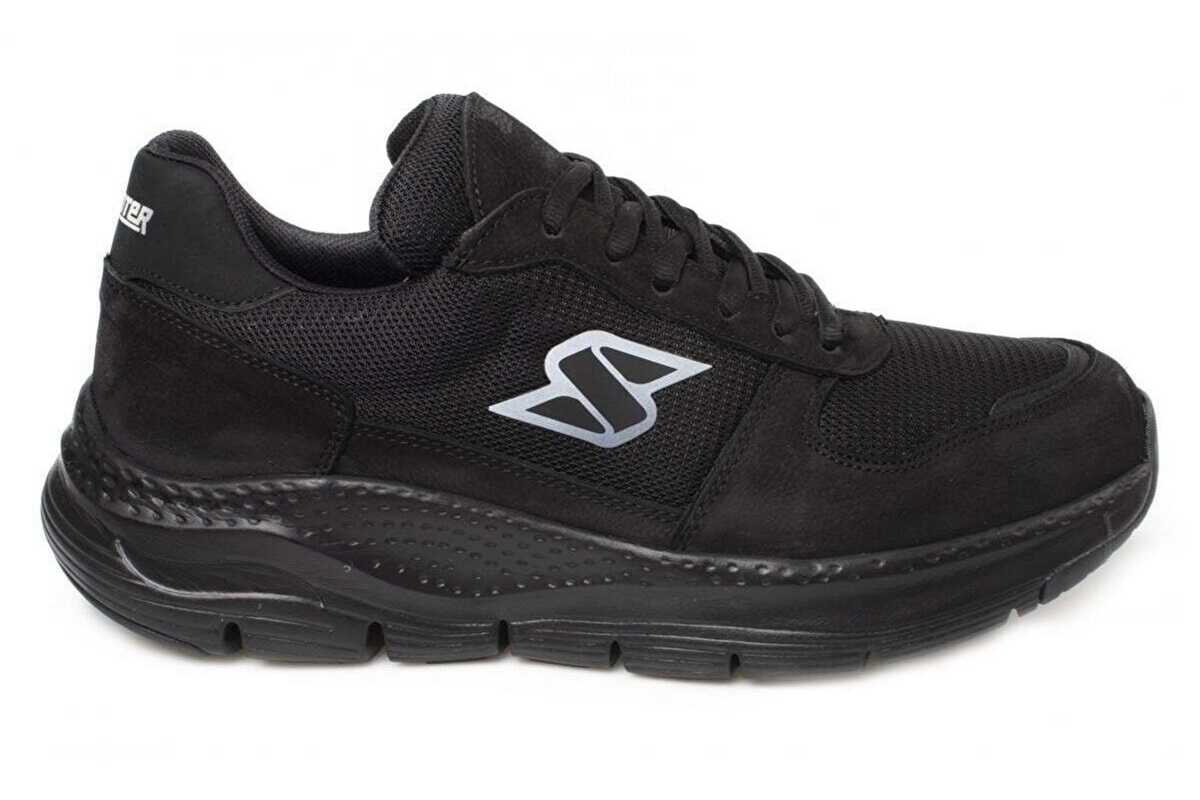 Nubuk Siyah Sneaker Ayakkabı G7022NS