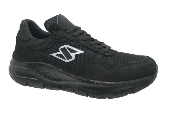 Nubuk Siyah Sneaker Ayakkabı G7022NS - Thumbnail