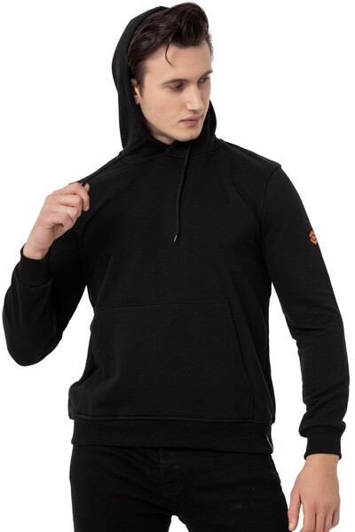 Scooter Siyah Erkek Kapüşonlu Basic Sweatshirt M1518TS - Thumbnail
