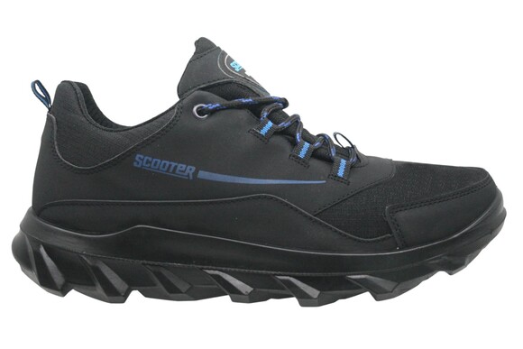Водонепроницаемая мужская обувь черно-синего цвета M7211TSM - Thumbnail