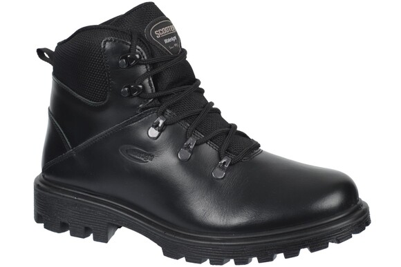 Водонепроницаемые кожаные черные мужские ботинки M7101DS - Thumbnail