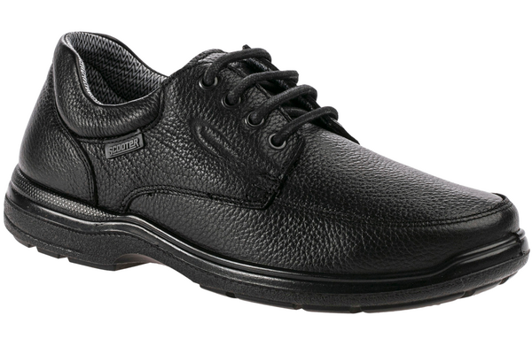 Watertight Leather Black Men's Shoes M3080FS - Thumbnail